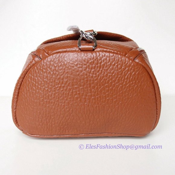 NWT Rebecca Minkoff Julian Large Leather Backpack Dark Luggage BROWN Authentic - Picture 9 of 12